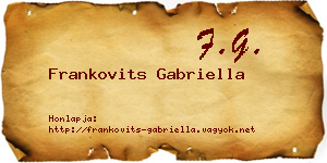 Frankovits Gabriella névjegykártya
