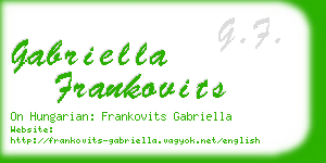 gabriella frankovits business card